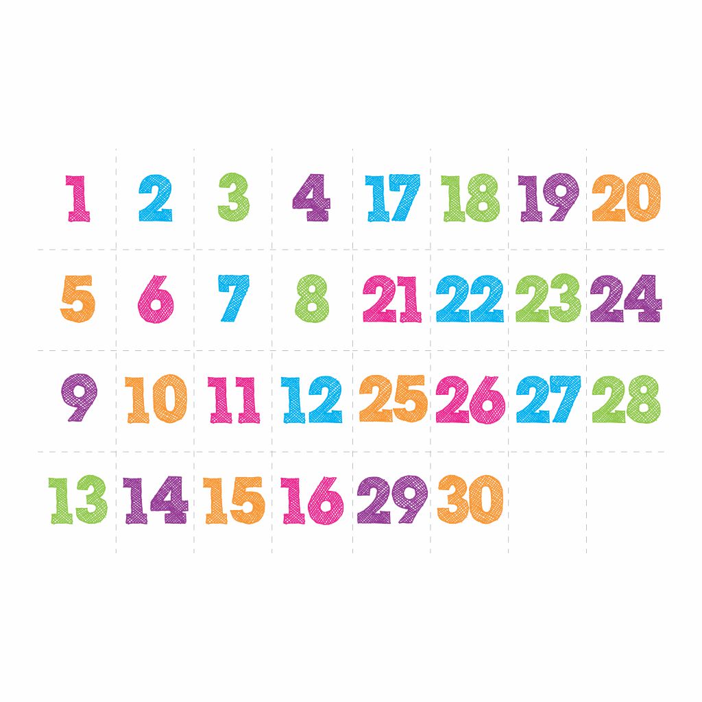 30 day countdown calendar printable image free