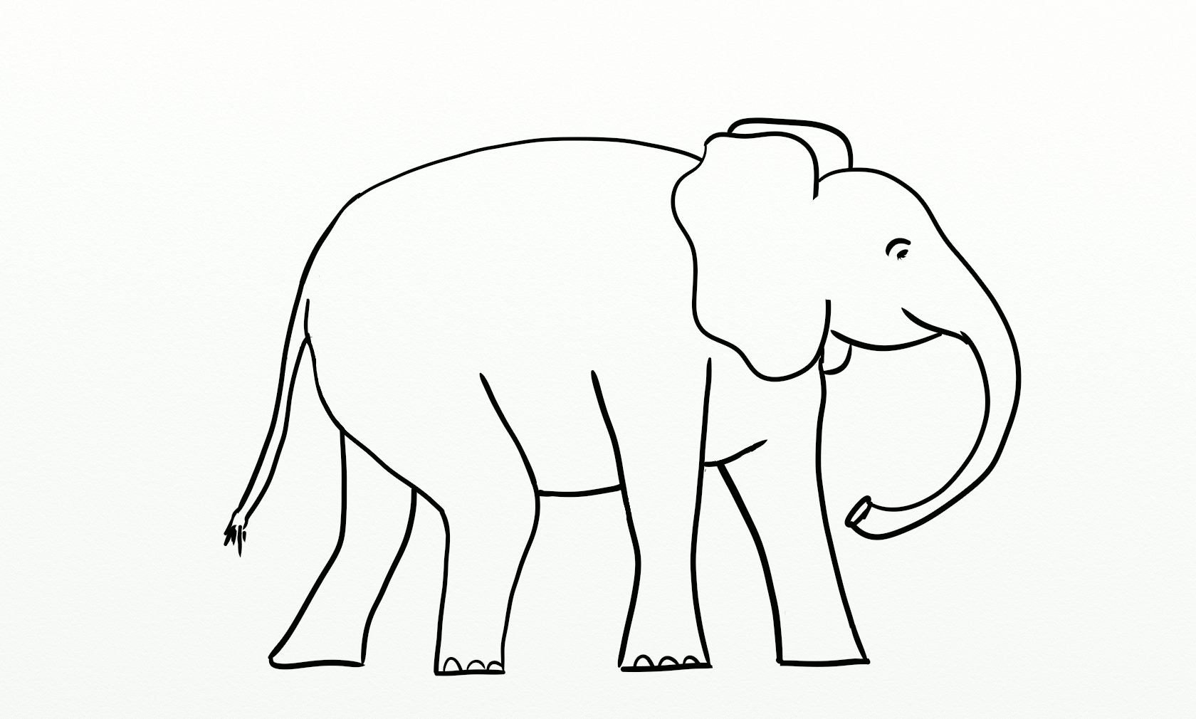 6 Best Images of Elephant Outline Printable Elephant Outline