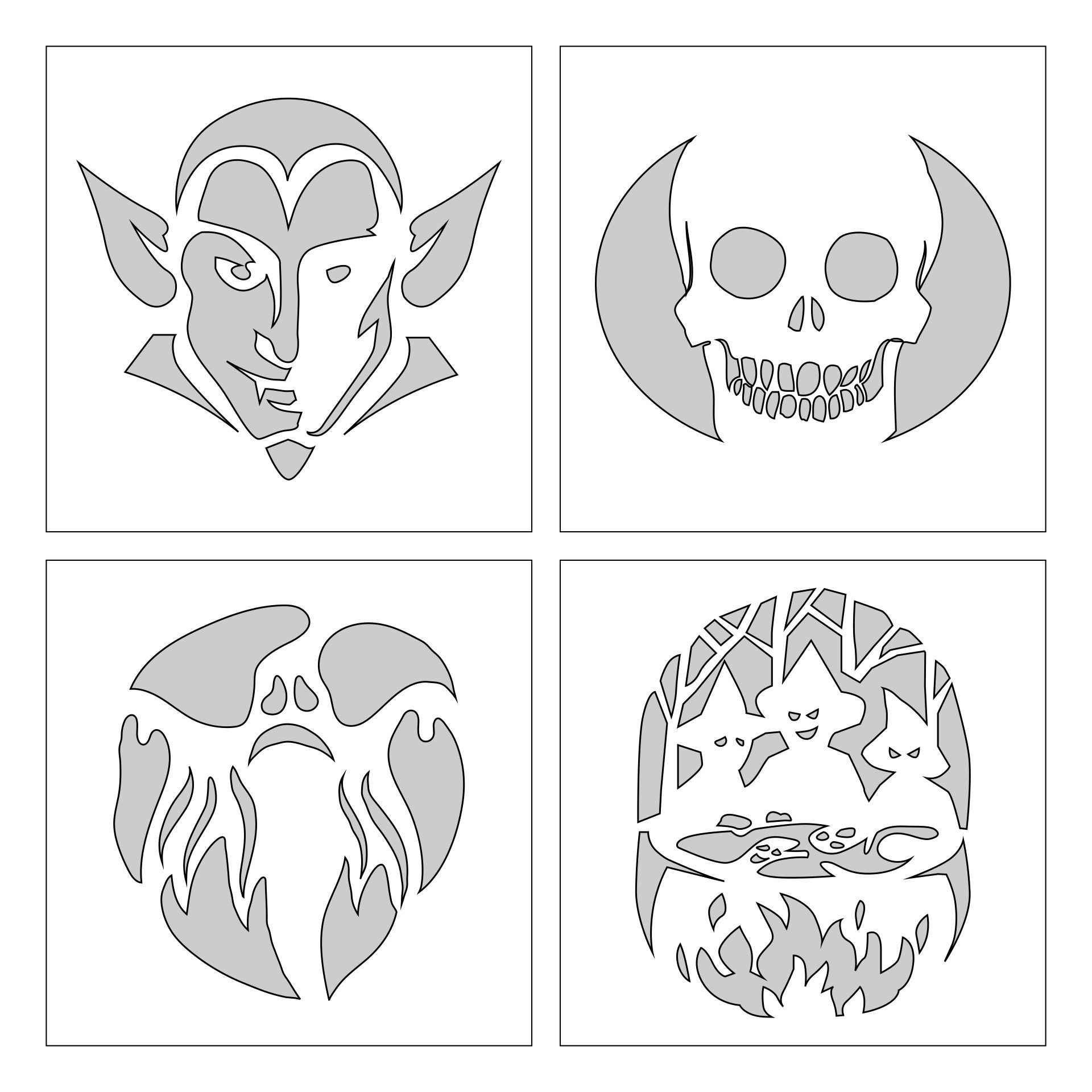 Free Printable Scary Halloween Pumpkin Carving Stencils Printable