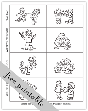 8 Best Images of Making Good Choices Printable Cards - Behavior Punch