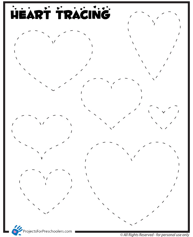 6 Best Images of Heart Traceable Printable Heart Tracing Worksheets