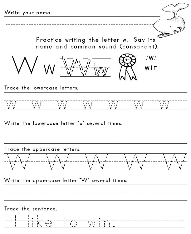 4 Best Images of Letter W Printables  Letter W Printable Worksheets