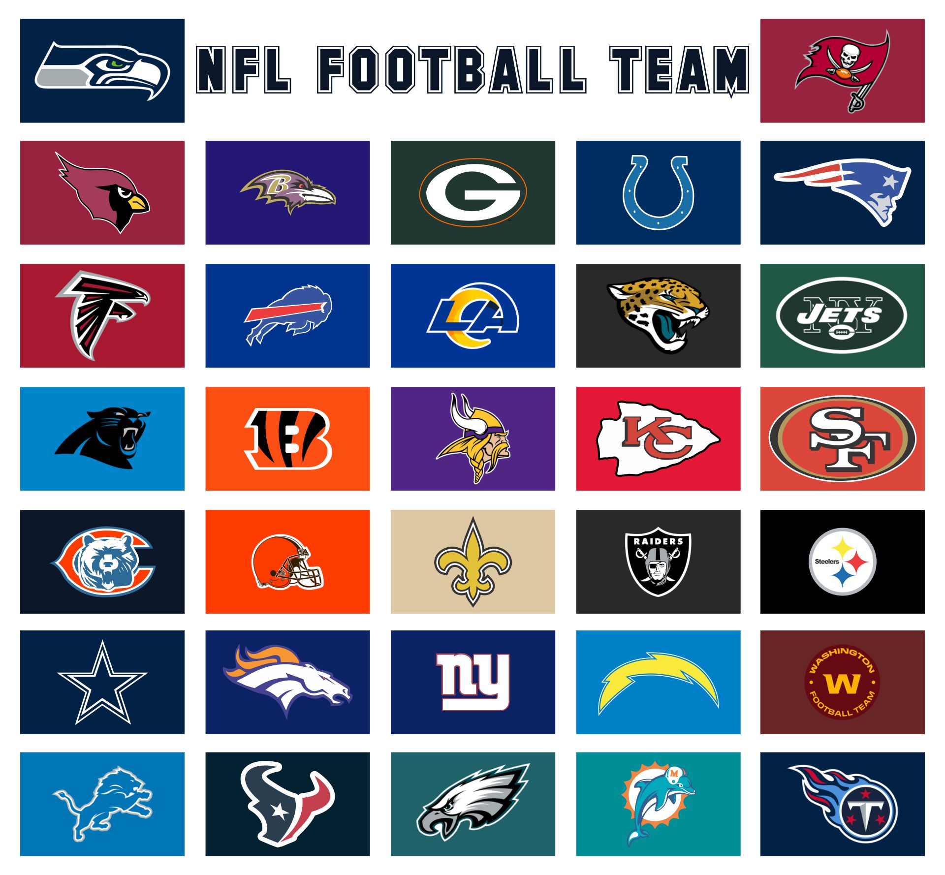 7 Best Images of NFL Football Logos Printable