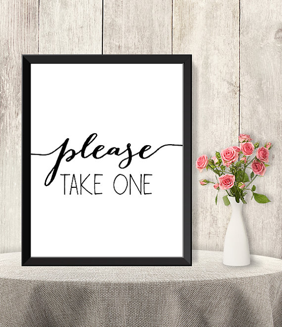 6 Best Images of Printable Please Take One Sign Printable Please Take