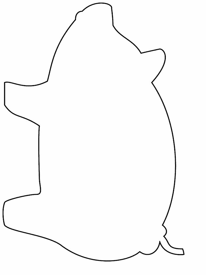 4 Best Images of Pig Outline Printable Simple Pig Coloring Pages, Pig
