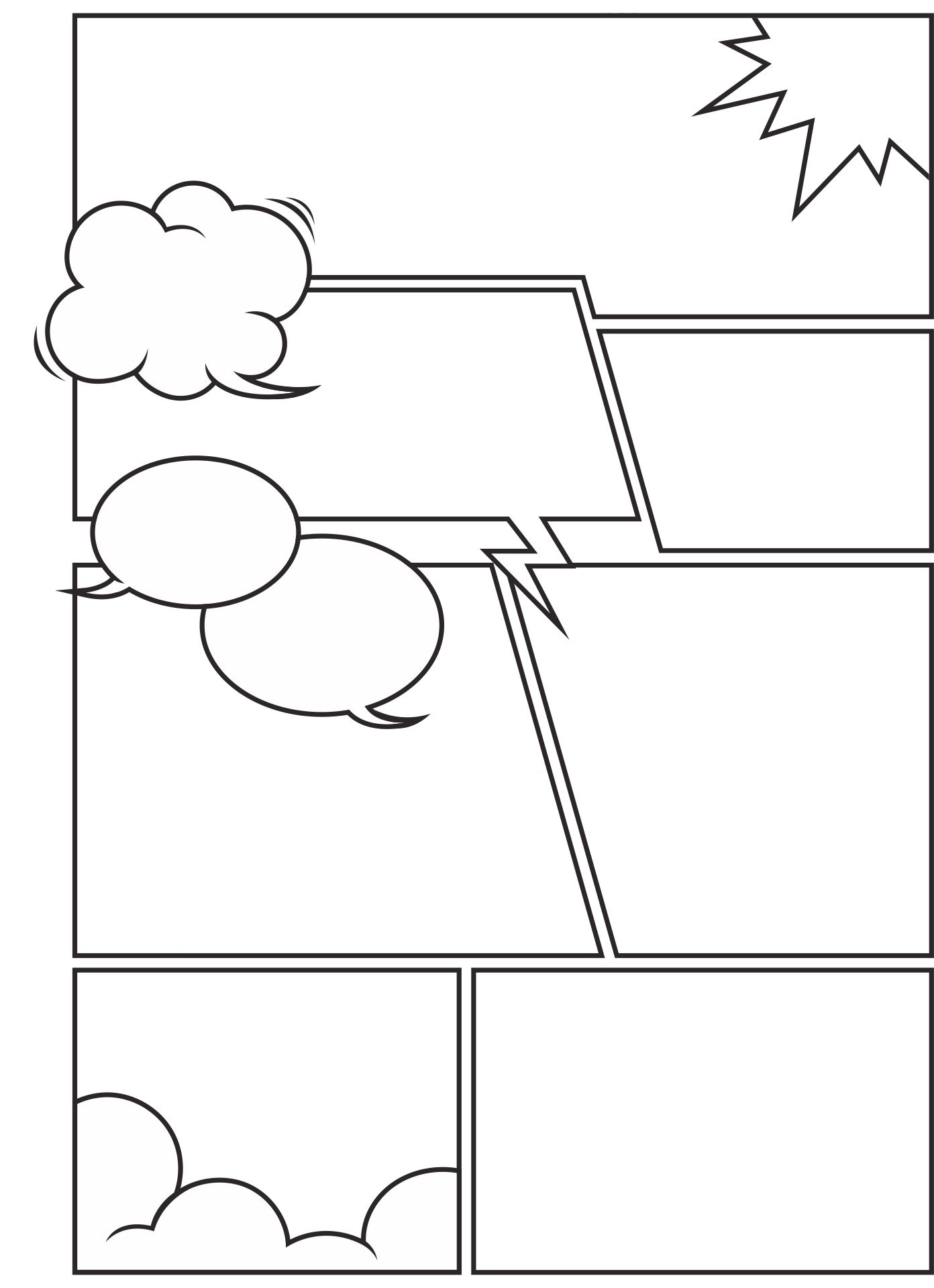 Printable Blank Comic Strip Template For Kids