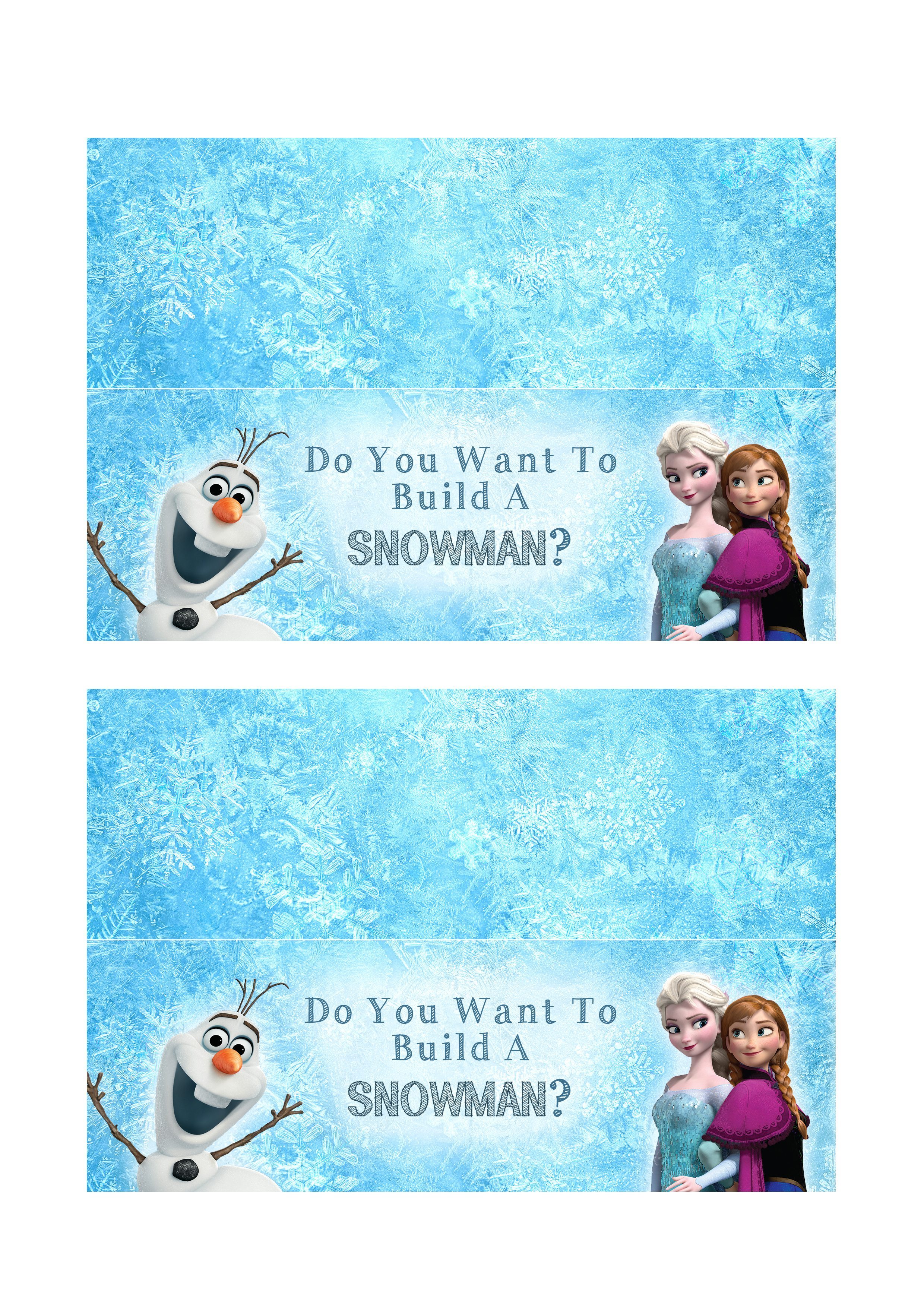8 Best Images of Do You Wanna Build A Snowman Printable Labels Do You