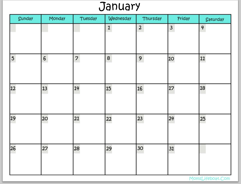 Calendar 2015 Template Free from www.printablee.com