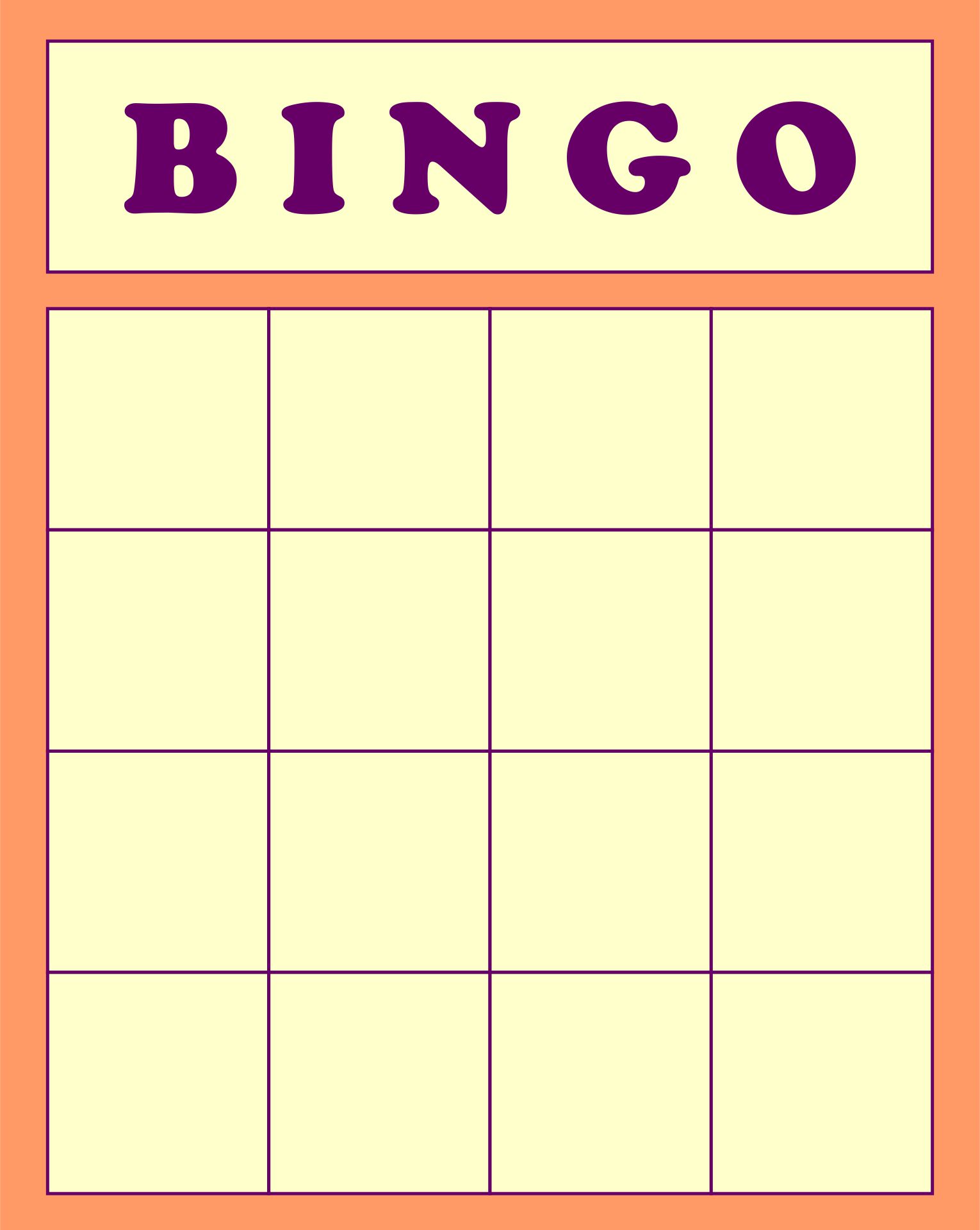 Free Printable Bingo Cards Blank Printable World Holiday