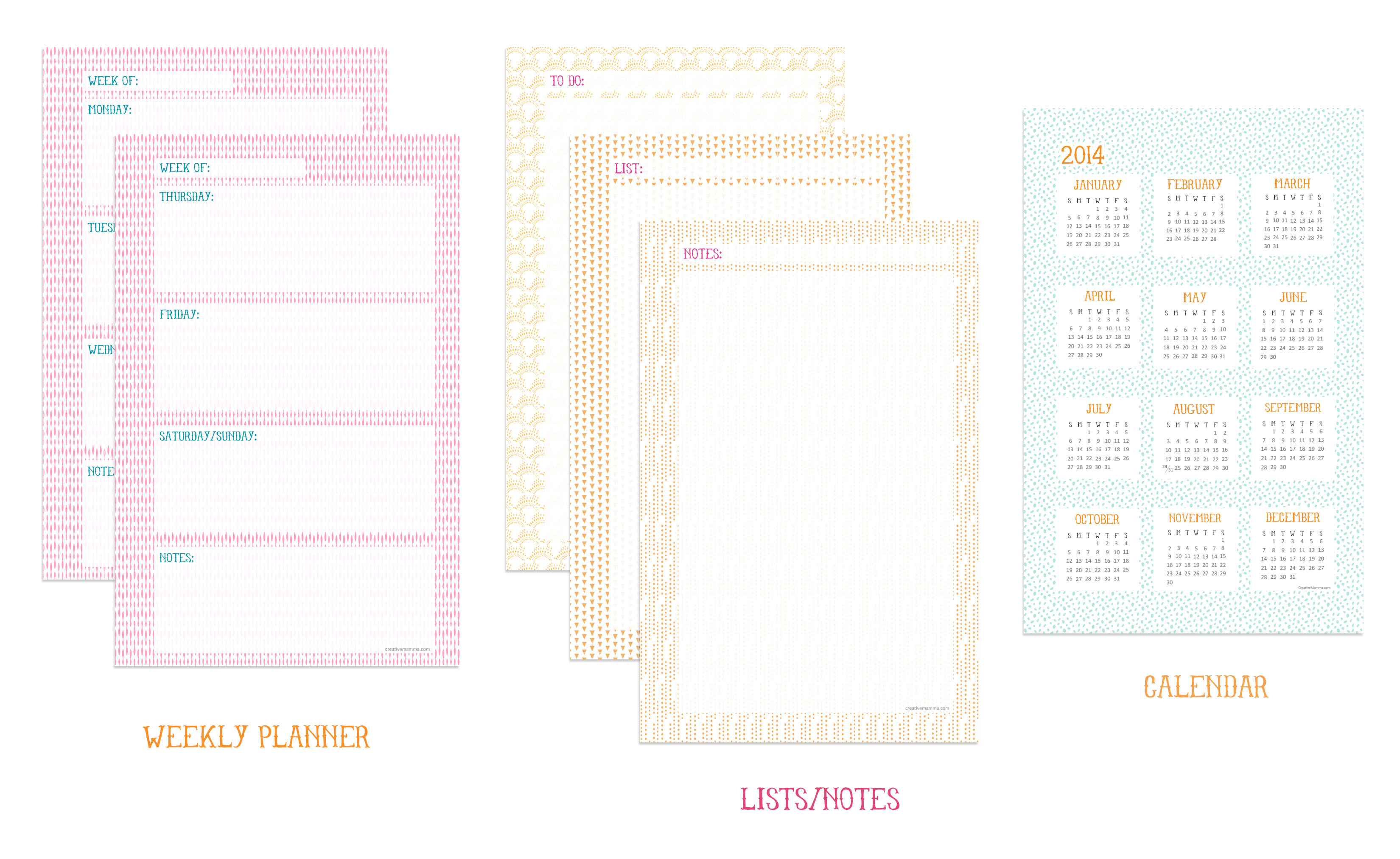 4 Best Images of Happy Printable Planner Pages 2015 Calendar
