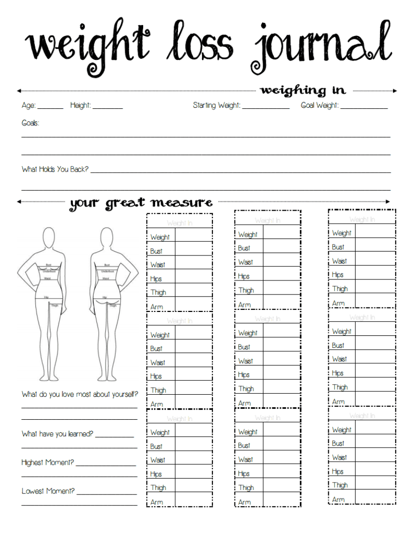free-printable-weight-loss-journal-printable-templates