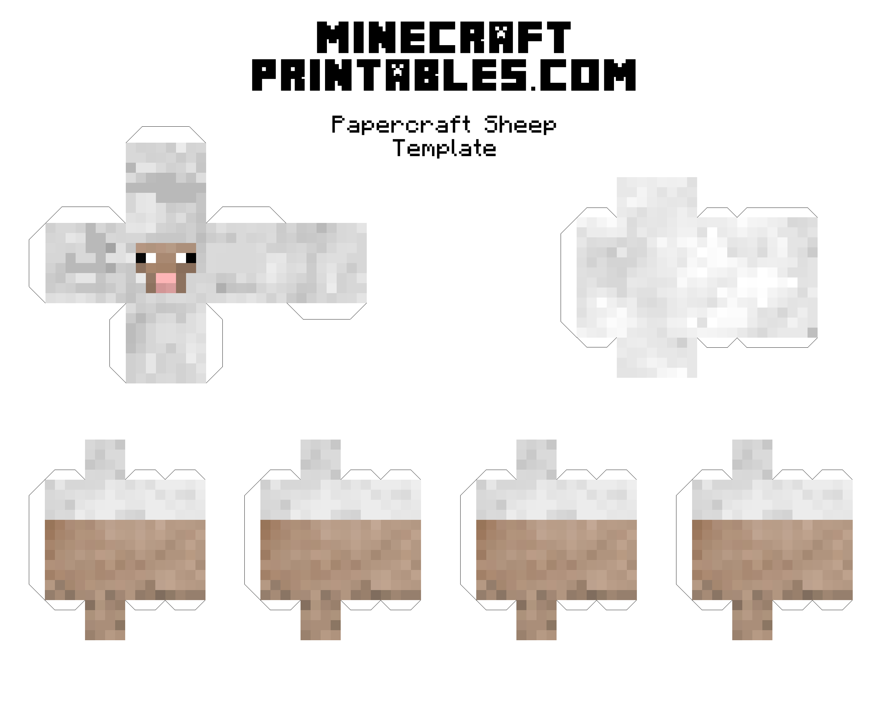 8 Best Images Of Minecraft Papercraft Template Printables Minecraft