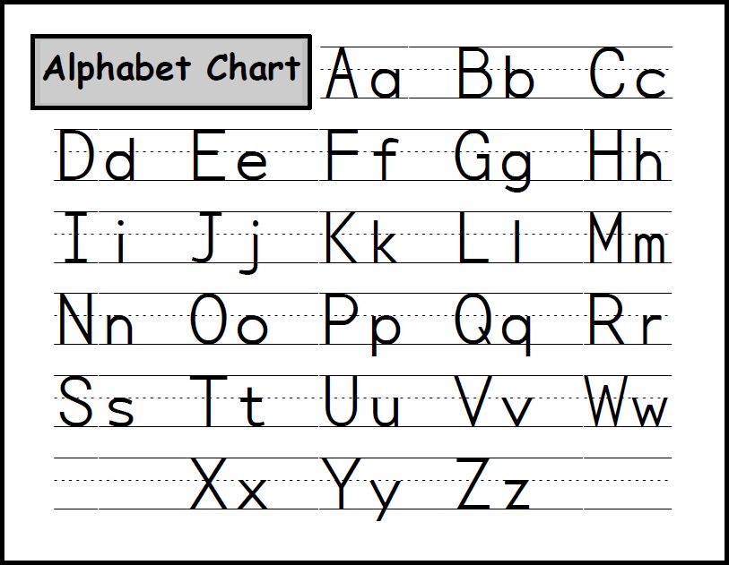 5 Best Images of Printable Alphabet Charts For Preschool Printable