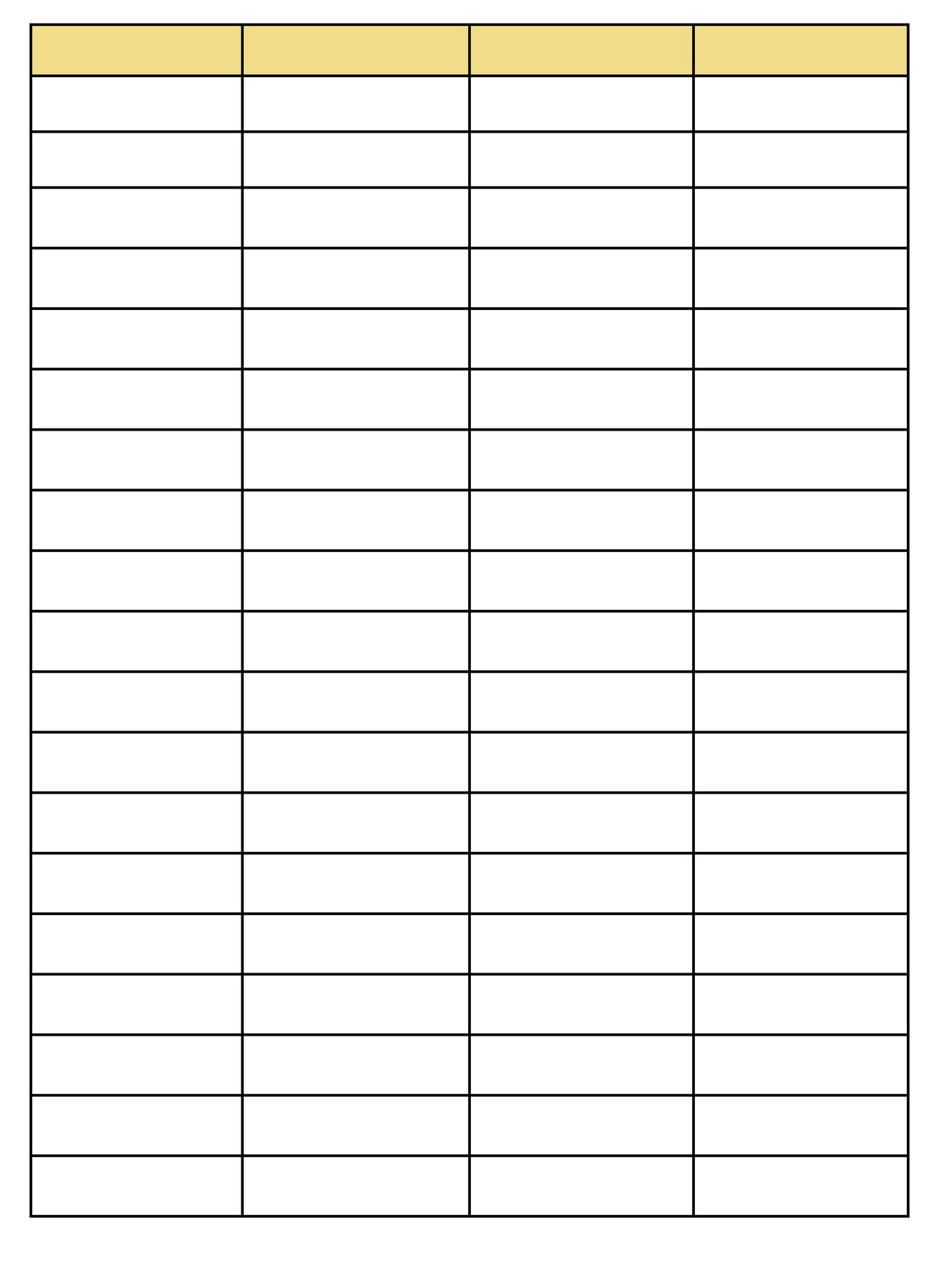 Free Printable Columns And Rows