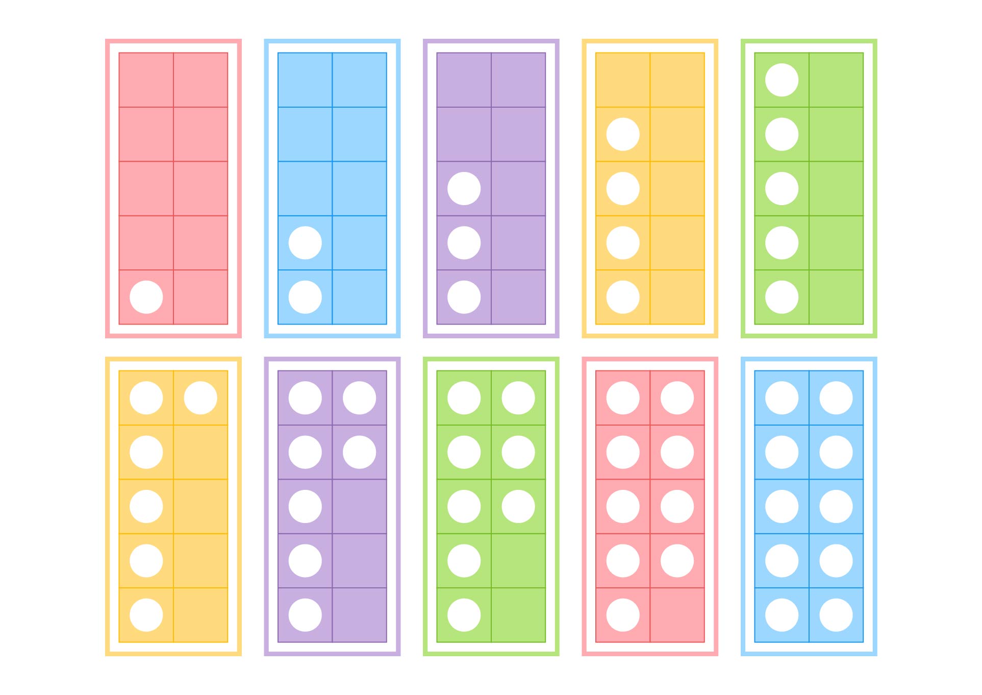 Ten Frame Dot Cards Free Printable