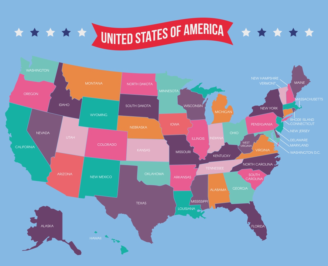 4 Best Images Of Printable Usa Maps United States Colored Free