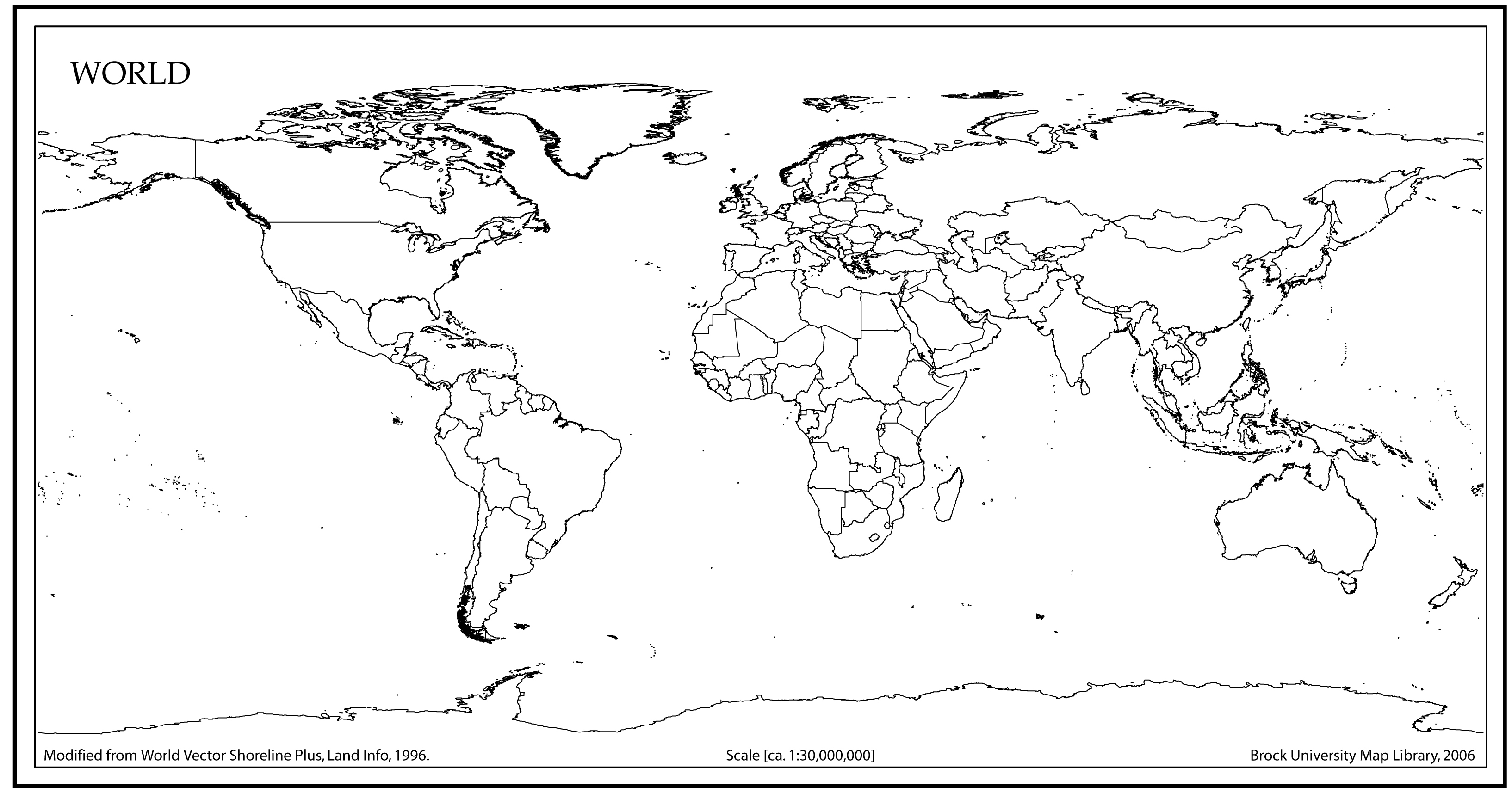 4 Best Images of World Map Outline Printable  World Map Outline with Countries, Printable Blank 
