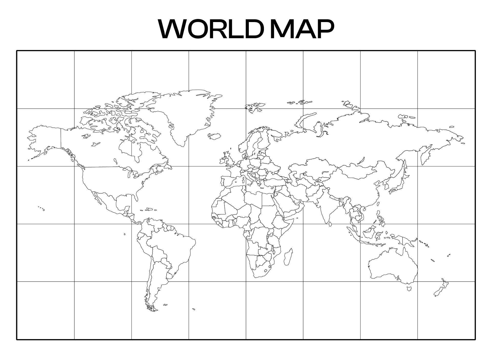 4 Best Images of World Map Outline Printable  World Map Outline with Countries, Printable Blank 