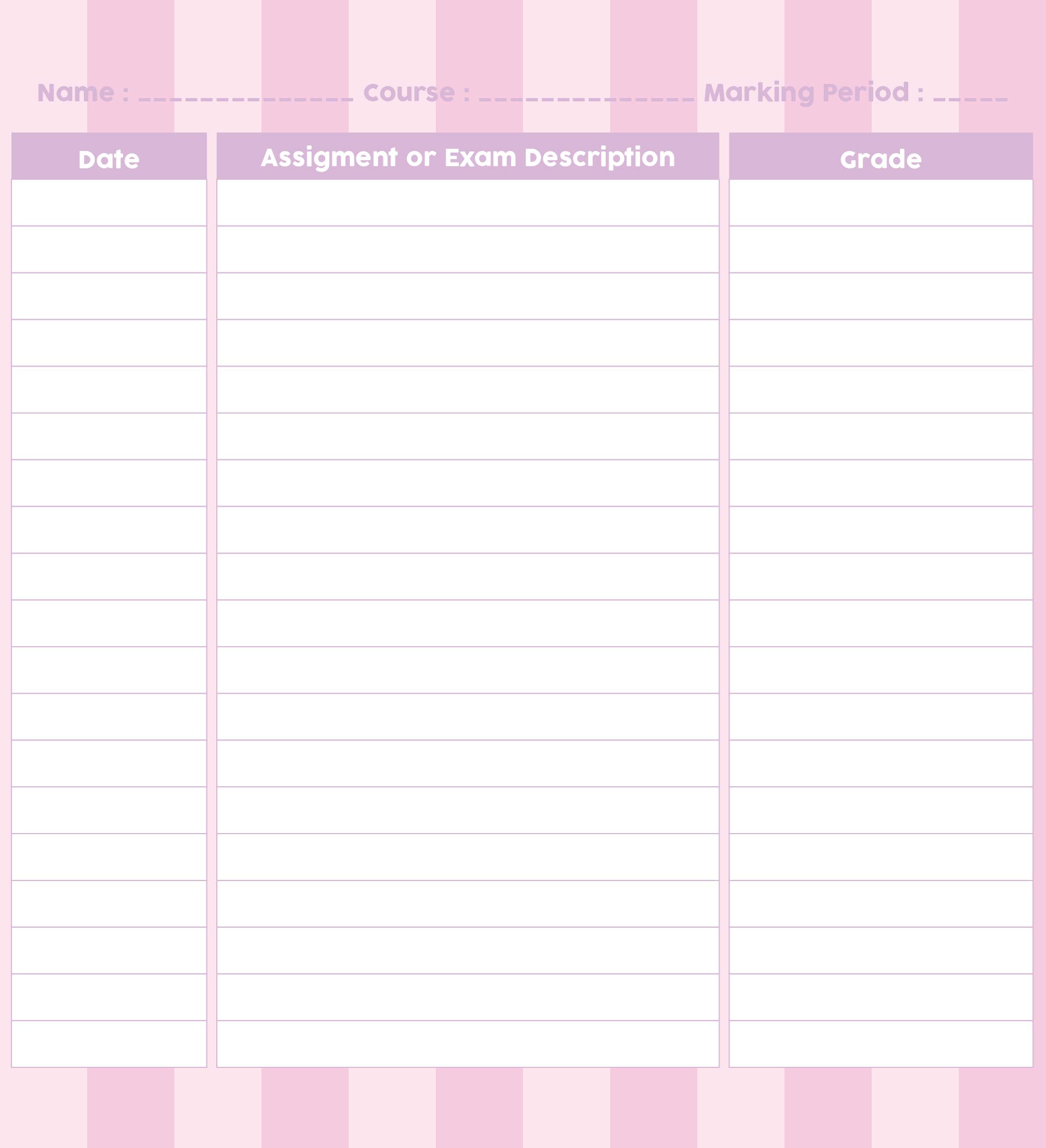 9 Best Images Of Printable Grade Sheets For Teachers Printable Grade