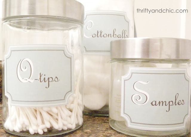 Free Printable Bathroom Jar Labels