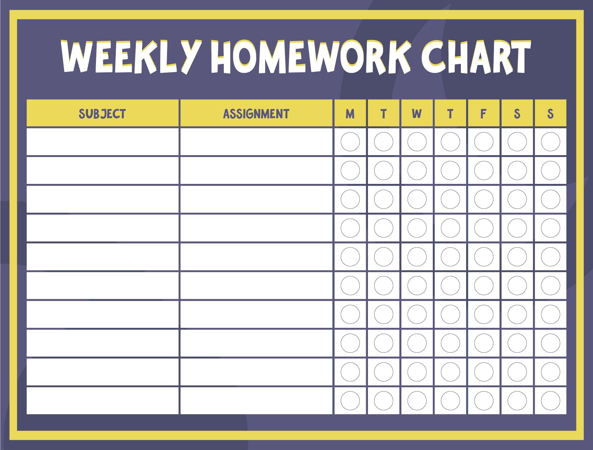 Free Printable Homework Sheets