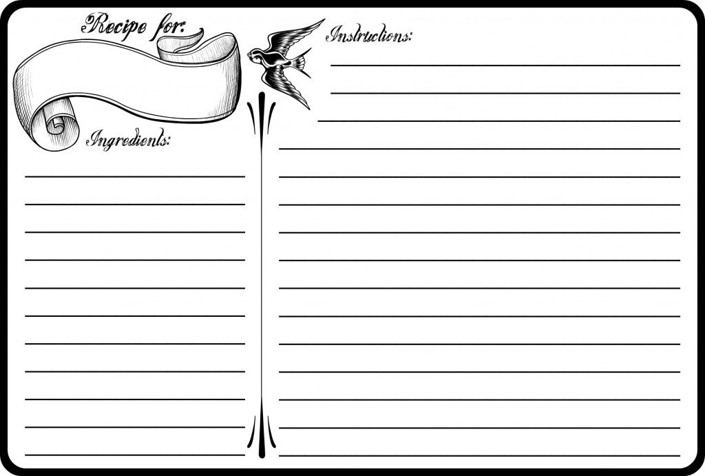 12 Best Images Of Printable Recipe Cards With Lines Free Printable