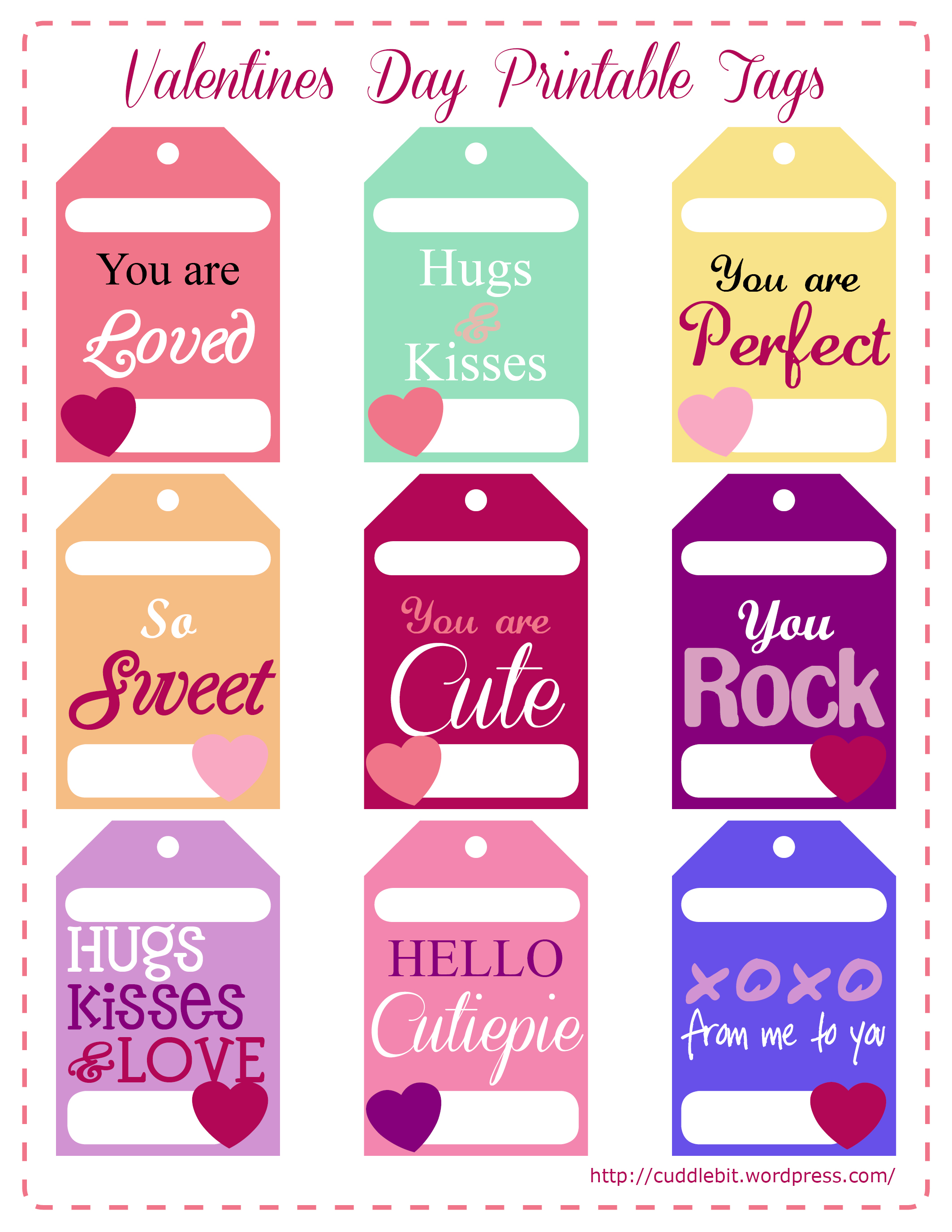 9 Best Images of Candy Valentine Day Printable Tags Free Printable