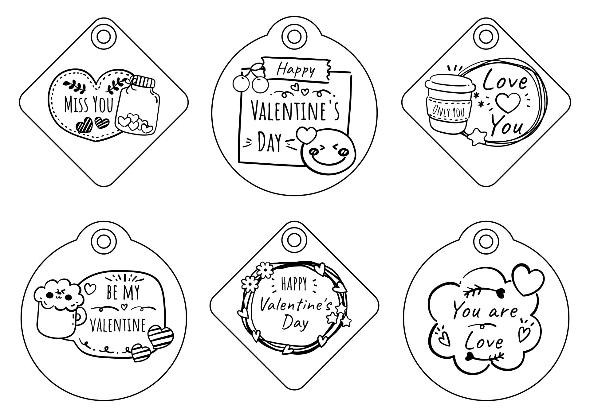 Free Printable Valentines Day Name Tags