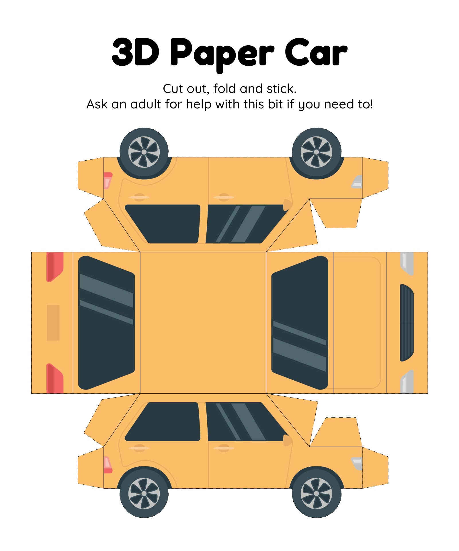 Car Template Printable Printable Word Searches
