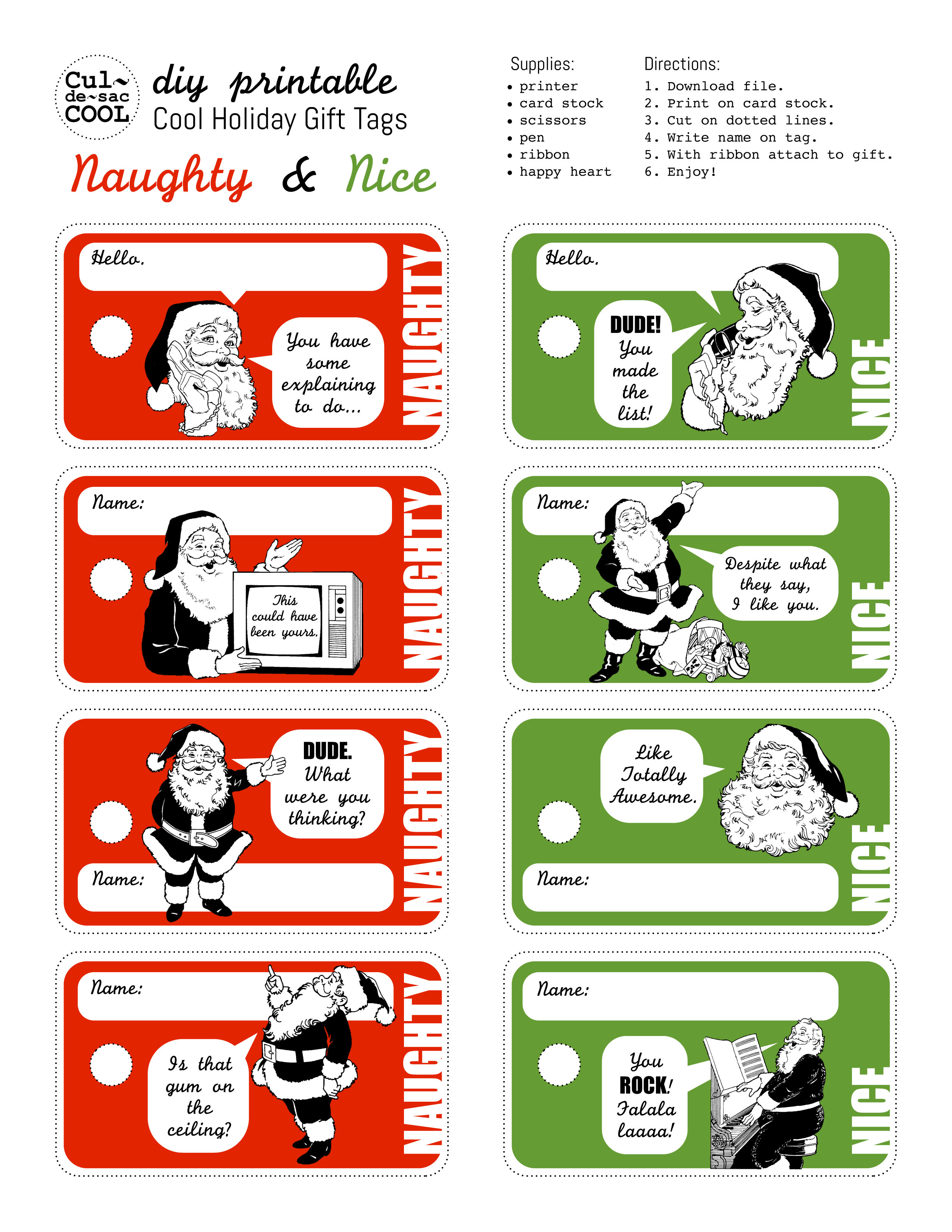 8 Best Images of Funny Christmas Gift Tags Printable Secret Santa