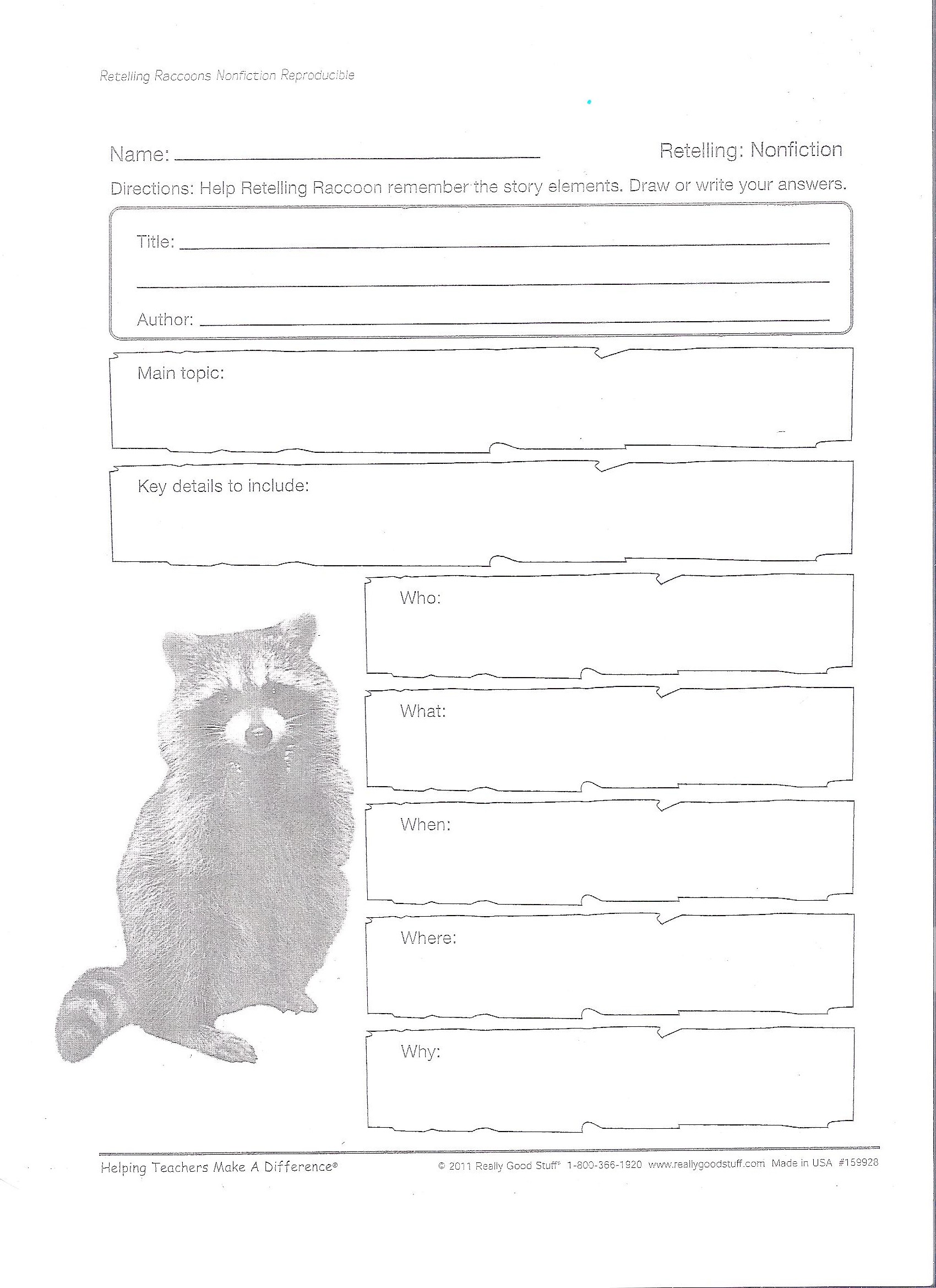 Non fiction book report forms
