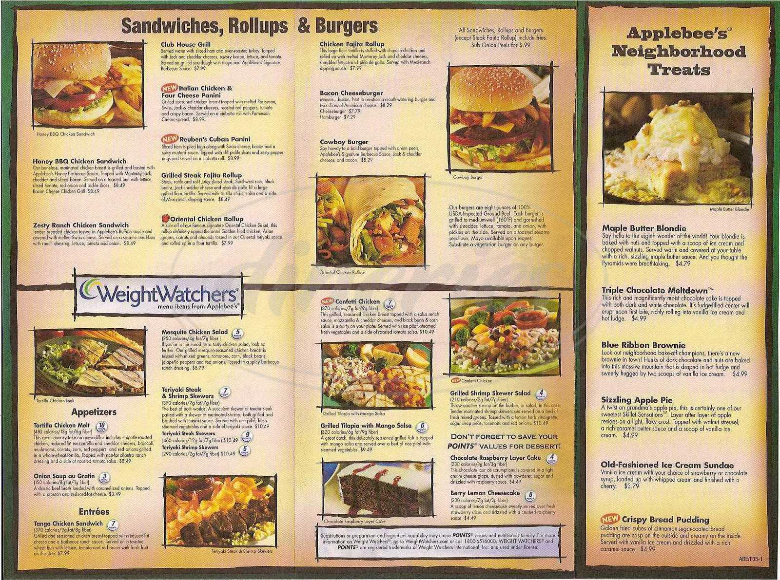 8 Best Images of Applebee's Lunch Menu Printable Applebee's Menu