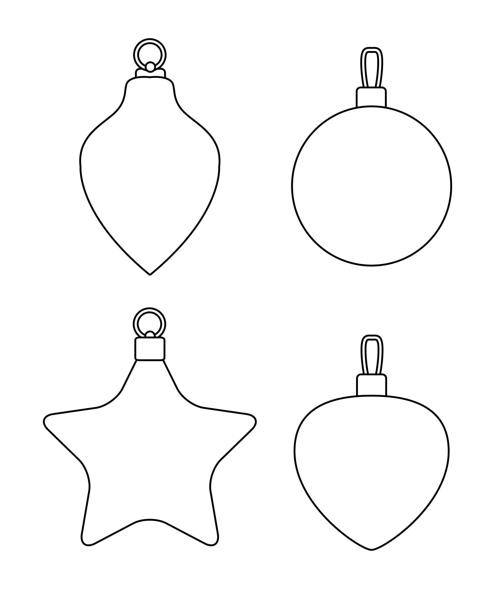 Blank Christmas Ornament Template