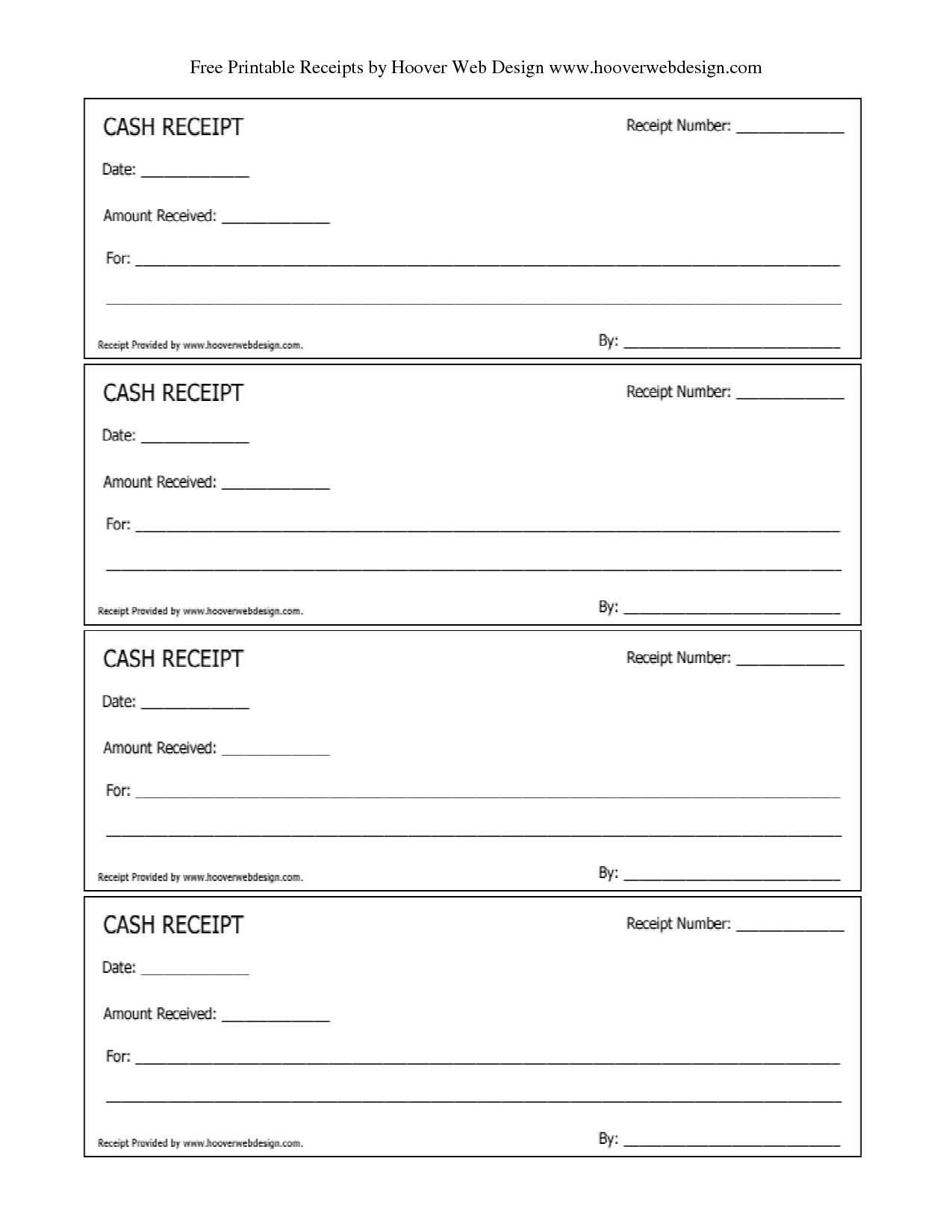 Free Printable Customer Receipts