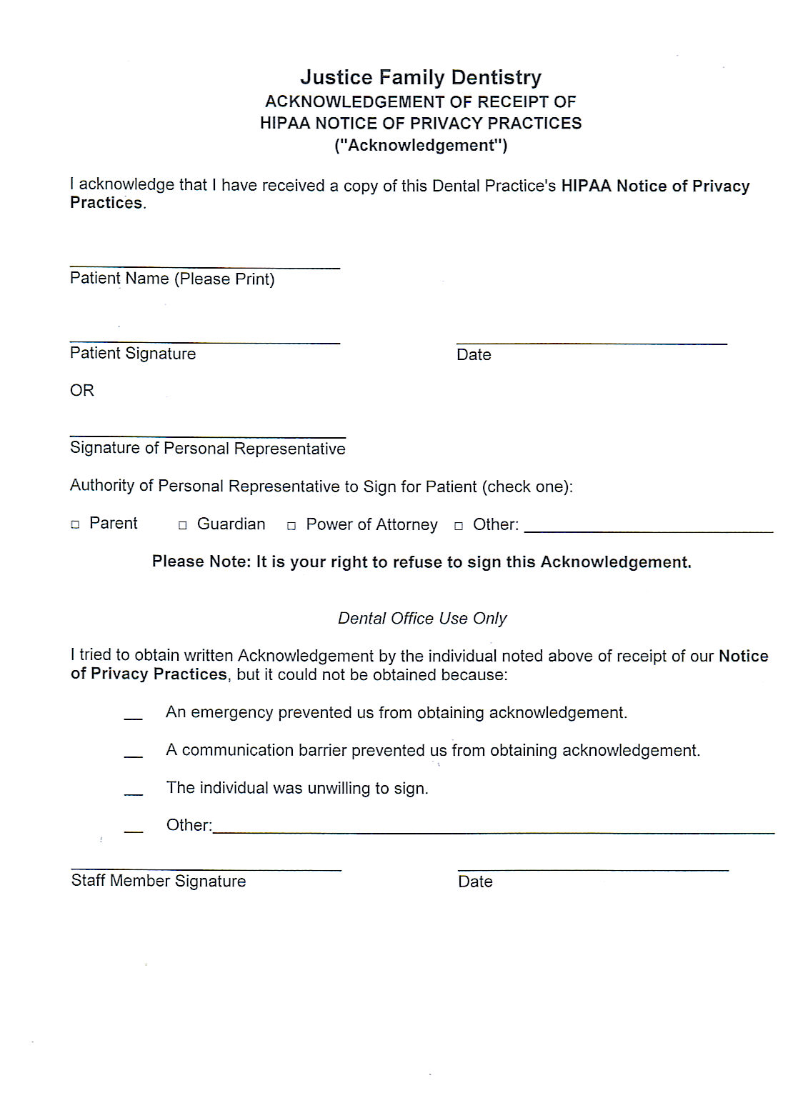 Consent Forms in Spanish OMIC