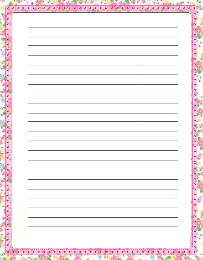 Full Size Printable Lined Paper With Border Get What You Need For Free