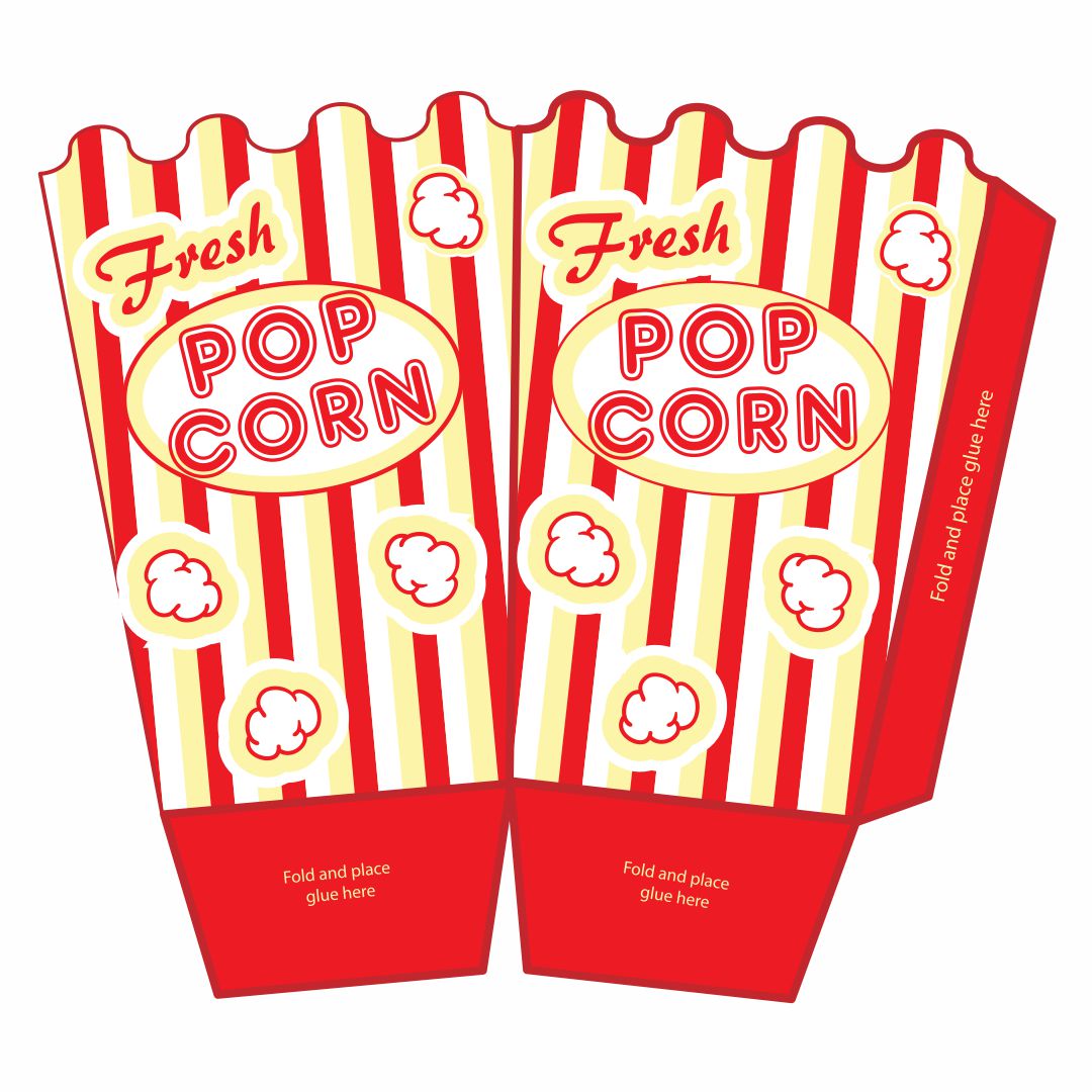8 Best Images of Printable Popcorn Box Printable Popcorn Box Template