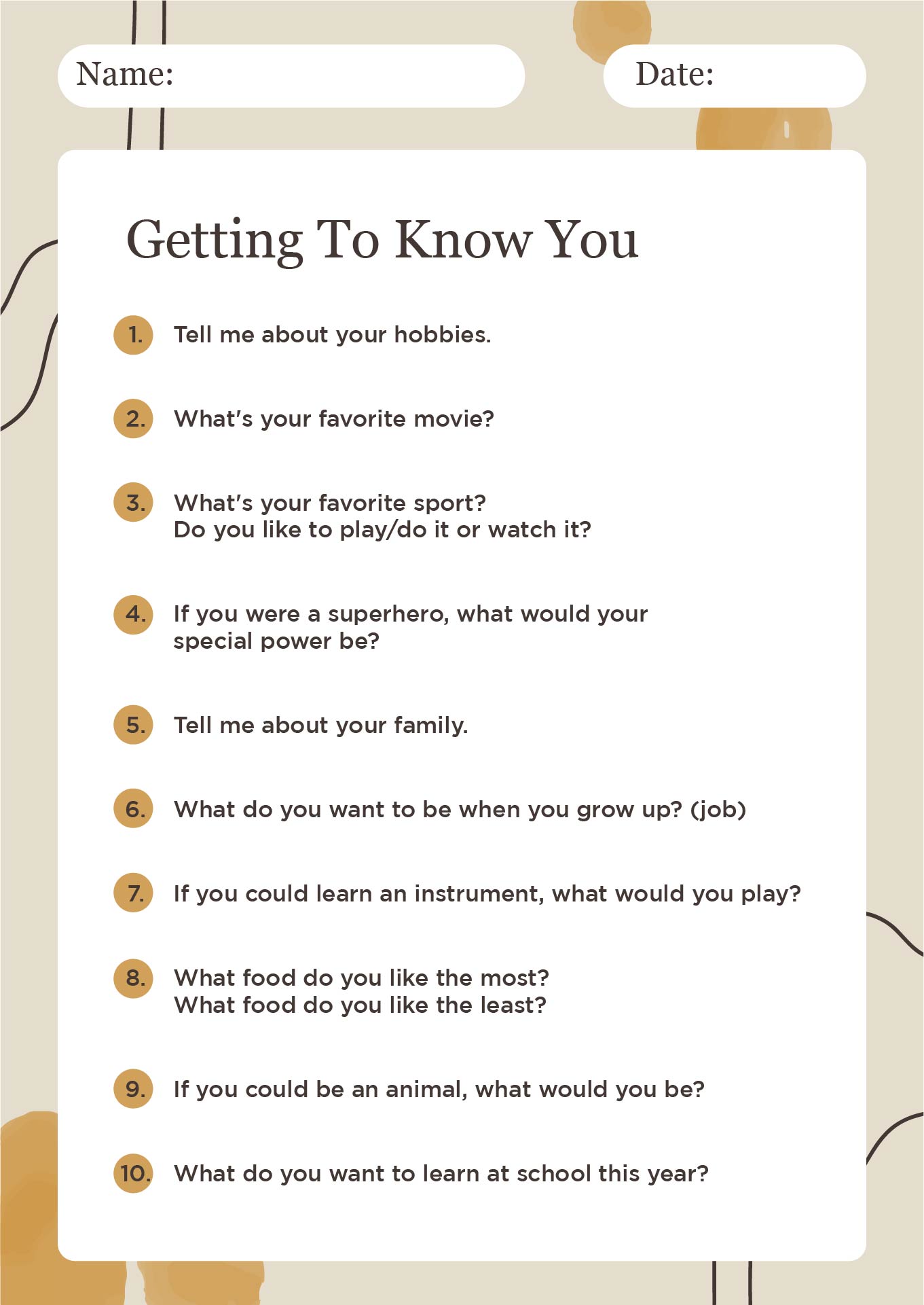 Getting To Know You Activities For Adults 57