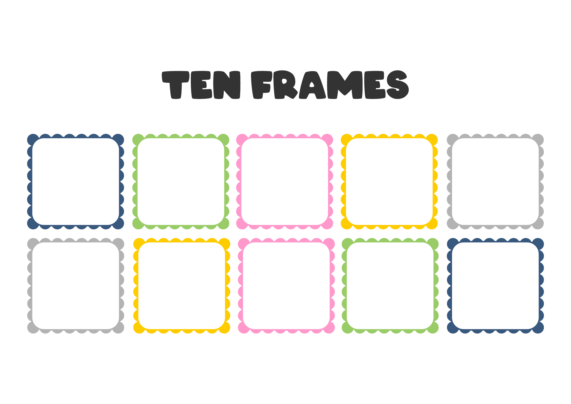 Printable Blank Ten Frames Printable Blank Ten Frames