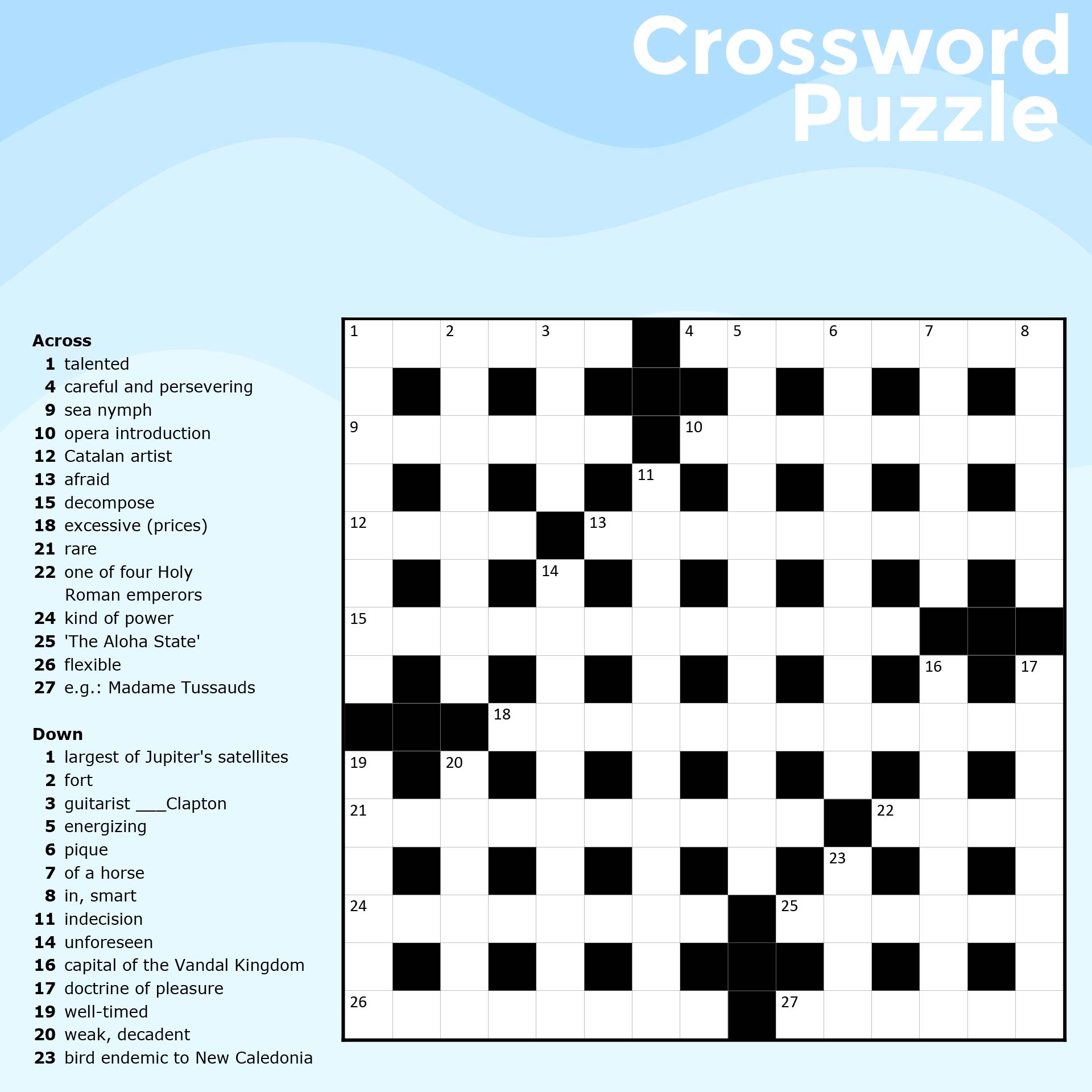 Printable Adult Crossword Puzzles 41