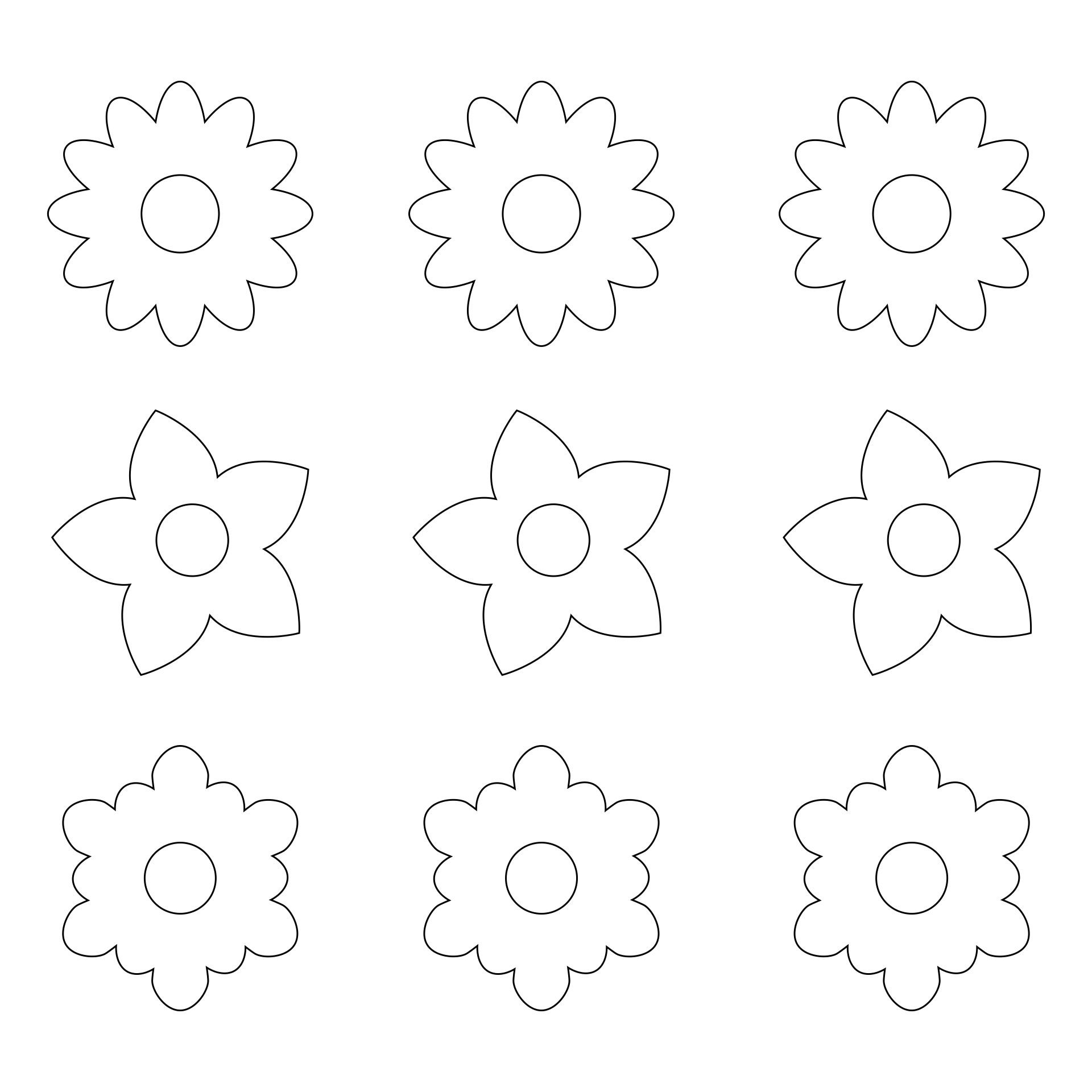 printable flower template cut out
