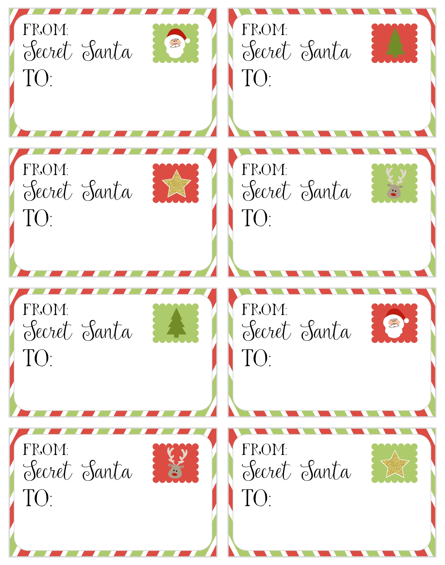 4 Best Images of Printable Secret Santa Cards Printable Secret Santa