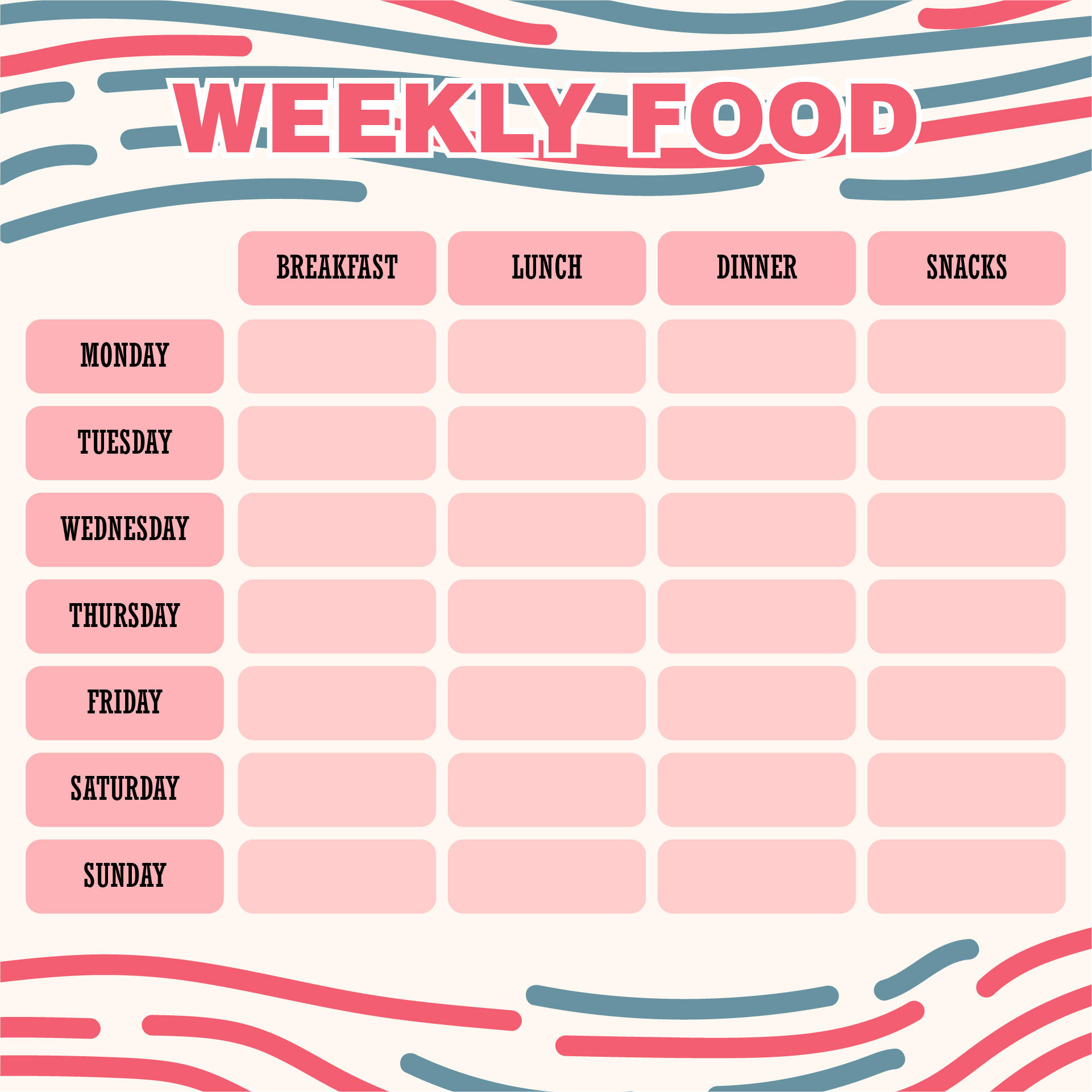 40-simple-food-diary-templates-food-log-examples