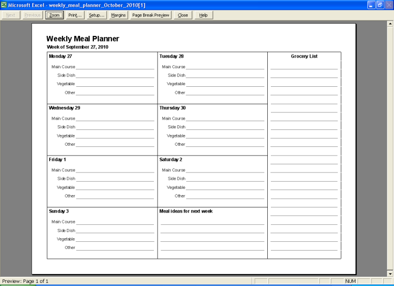 Menu Planner Template Excel from www.printablee.com