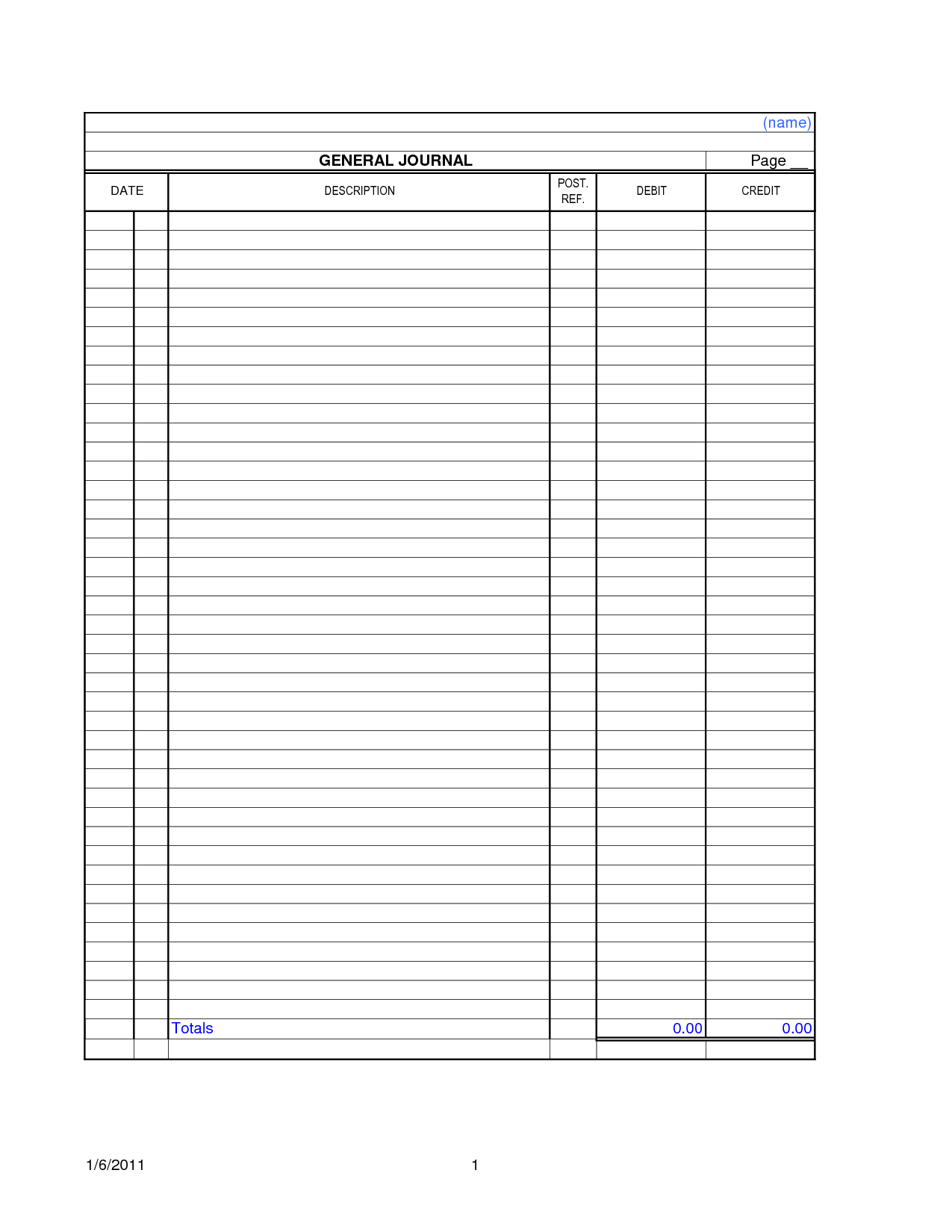 PDF accounting ledger template Accounting PDF  PDFprof.com Pertaining To Blank Ledger Template
