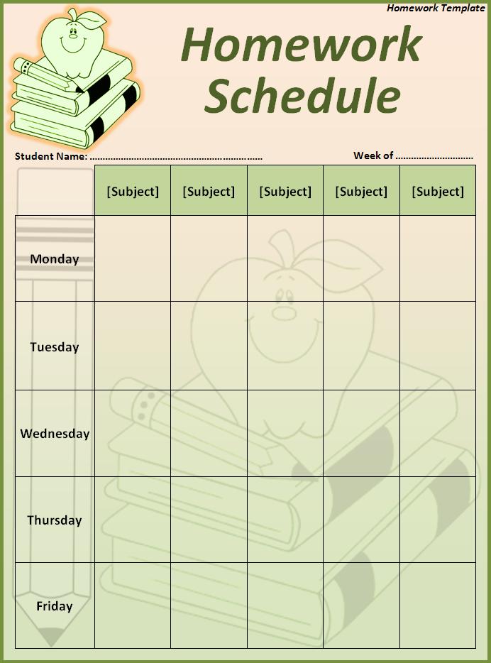 5-best-images-of-printable-homework-template-weekly-homework