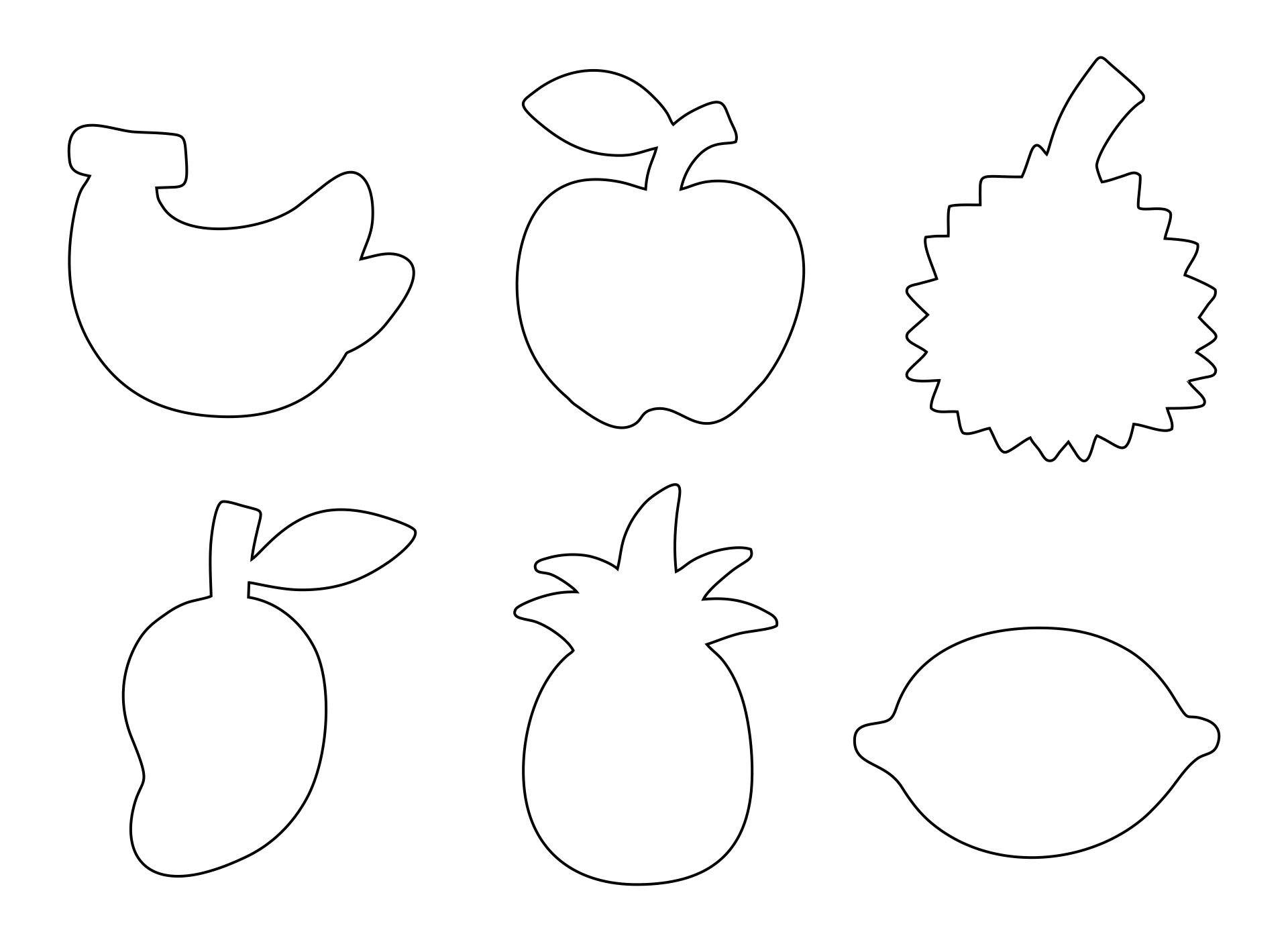 5 Best Images of Fruit Cutouts Printable Fruit Cut Out Shapes, Fruit