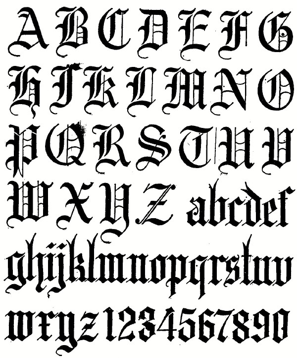 Old English Fonts Letter Alphabet Tattoo Script | My XXX Hot Girl