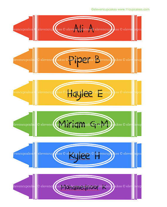 6 Best Images of Crayon Name Tags Free Printable Printable Crayon