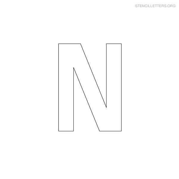 7 Best Images of Printable Block Letter Stencils N - Block Letter